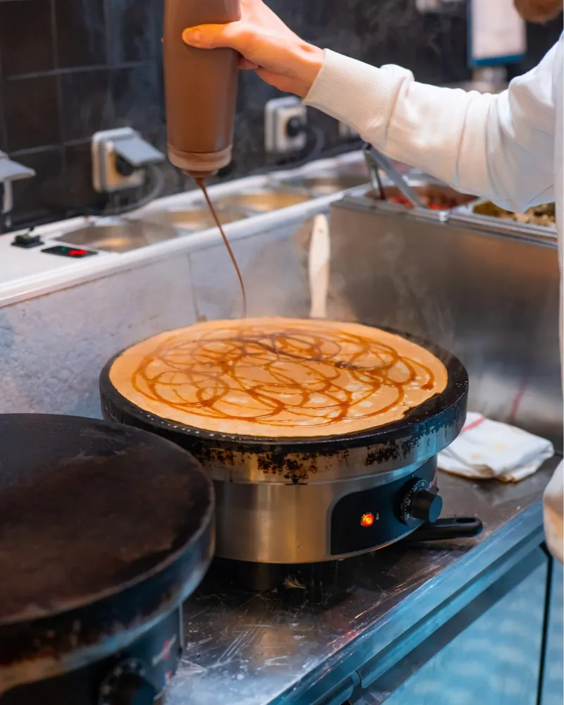 Préparation de crêpe